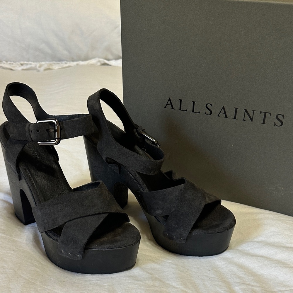 All Saints Rees Asphalt Women's Platform Sandal 9.5